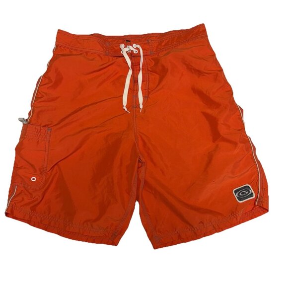 Vintage Gotcha Swim Trunks Shorts Mens 34 Orange Y2K 90s - Picture 1 of 16